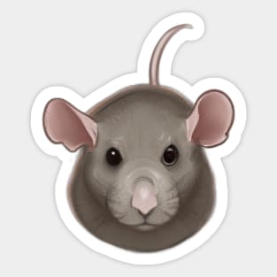 Cute Rat Drawing Sticker